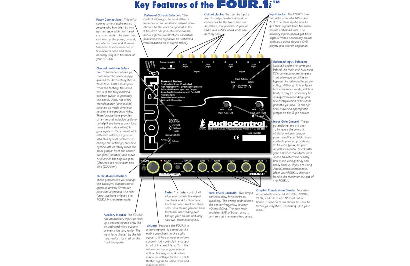 AudioControl FOUR.1i EQ/Line Driver | Competition Sound