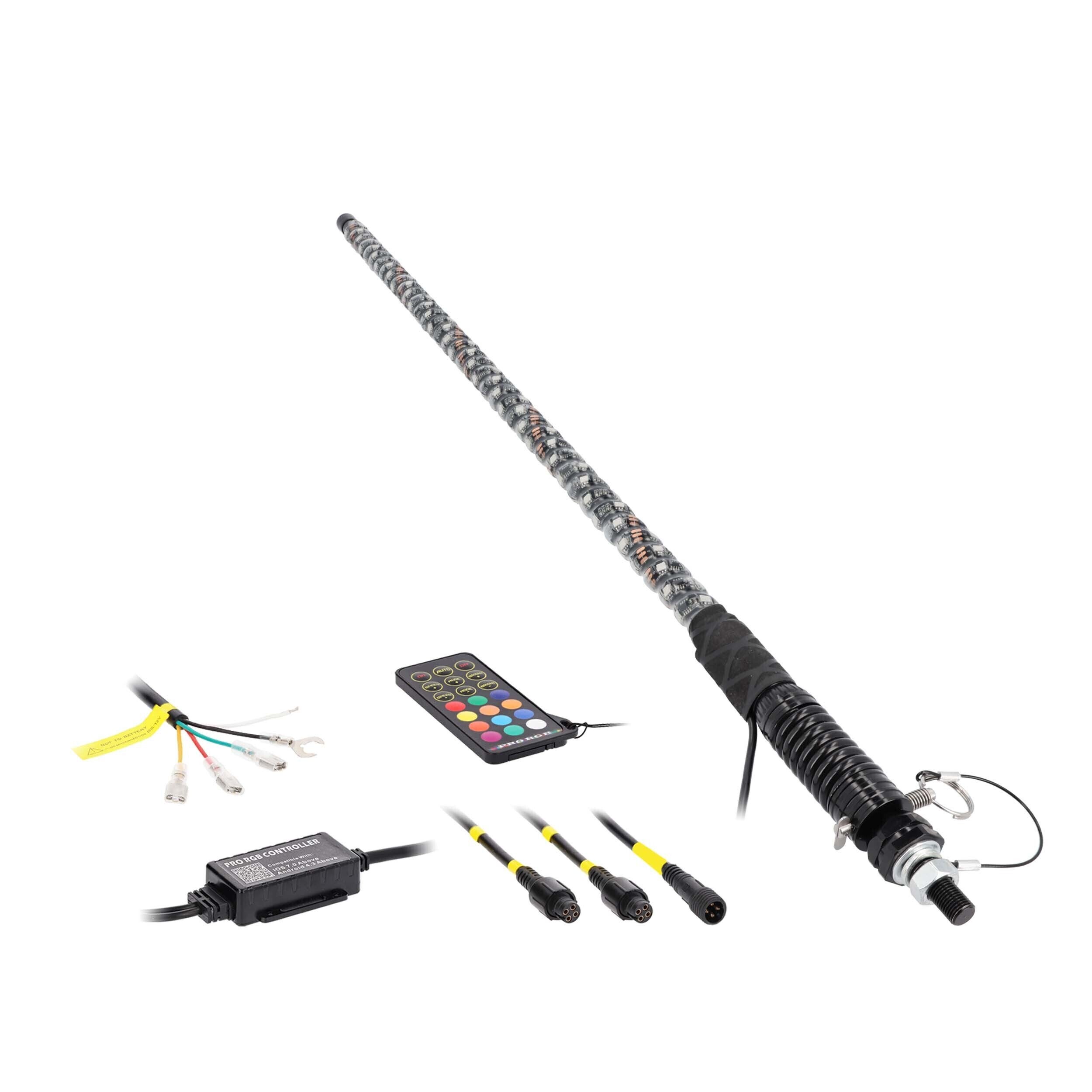 Powersports metra mps chwp 1 3 chasing rgb whip light w controller